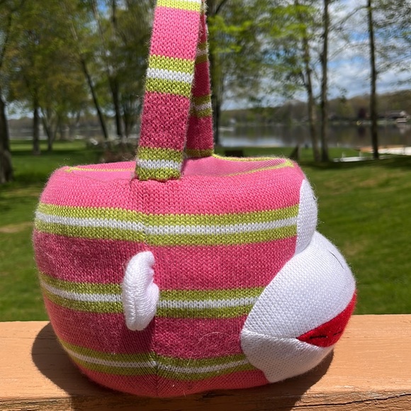 Dan Dee Sock Monkey 9” knit basket - Picture 3 of 7